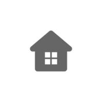 simple house icon on white background vector