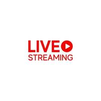 live button icon for tv shows and streaming video vector