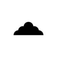 simple icon of clouds above the sky vector