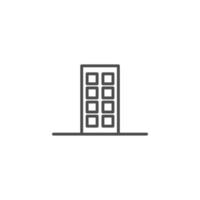 simple building icon on white background vector