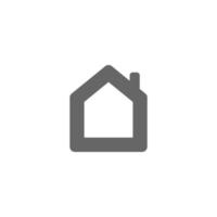 simple house icon on white background vector