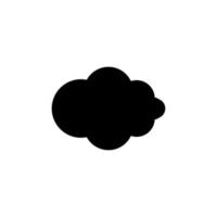 icono simple de nubes sobre el cielo vector