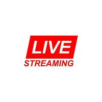 live button icon for tv shows and streaming video vector