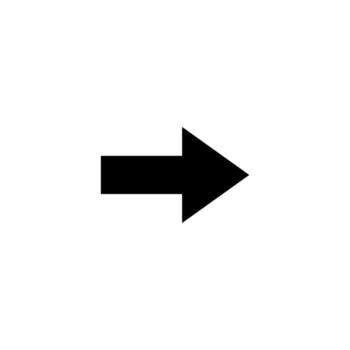 icono simple de flecha y dirección vector