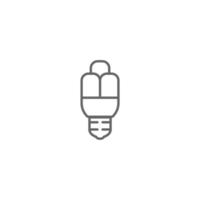 simple light bulb icon for lighting vector