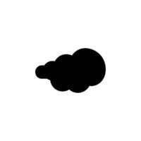 simple icon of clouds above the sky vector