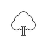 icono de árbol simple sobre fondo blanco vector