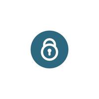 simple lock and padlock icon vector