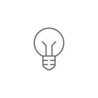 simple light bulb icon for lighting vector