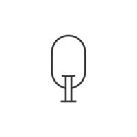 simple tree icon on white background vector