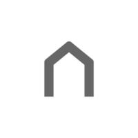 simple house icon on white background vector