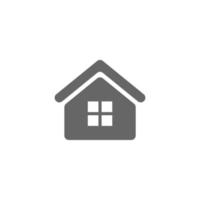 simple house icon on white background vector