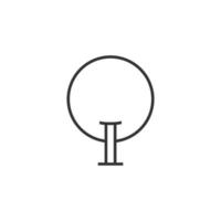 simple tree icon on white background vector