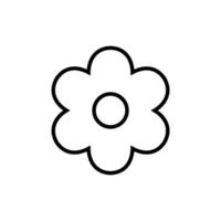 simple flower icon on white background vector