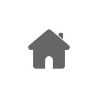 simple house icon on white background vector