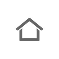 simple house icon on white background vector