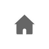 simple house icon on white background vector