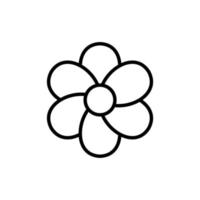 simple flower icon on white background vector