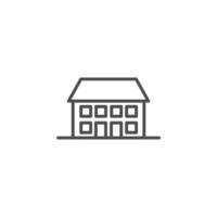 simple building icon on white background vector