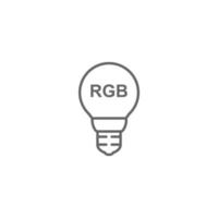 simple light bulb icon for lighting vector