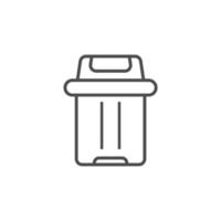 simple trash bin icon set vector