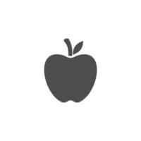 icono de fruta de manzana simple sobre fondo blanco vector