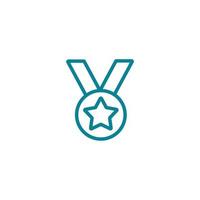 medal and award simple icon vector