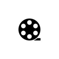 simple movie and video icon vector