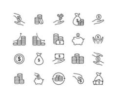 Business and finance icon set vector