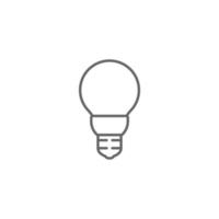 simple light bulb icon for lighting vector