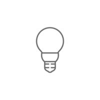 simple light bulb icon for lighting vector