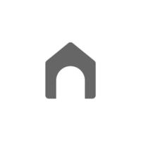 simple house icon on white background vector