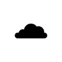 simple icon of clouds above the sky vector