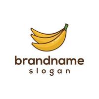 Vector graphic of fresh banana logo design template