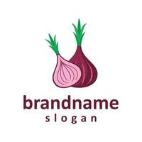 Vector graphic of fresh onion logo design template