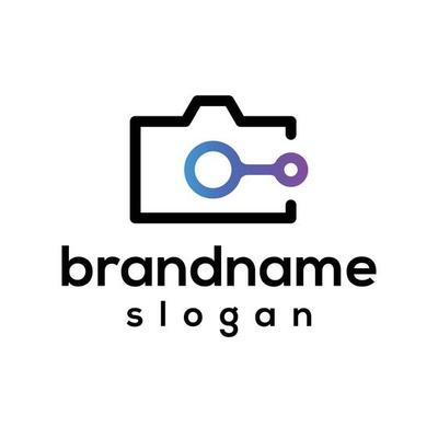 Vector graphic of camera logo design template