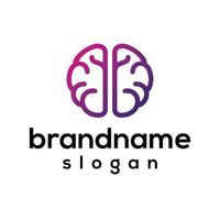 Vector graphic of brain logo design template