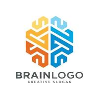 plantilla de vector de diseño de logotipo de cerebro