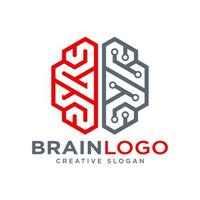 plantilla de vector de diseño de logotipo de cerebro