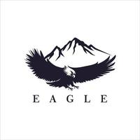 The flying eagle logo template. Vector illustration