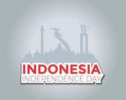 Indonesia Independence Day Simple Template vector