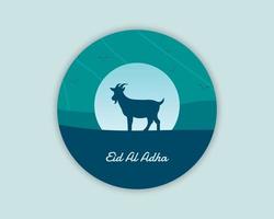 Eid Al Adha Greeting Template Flat vector