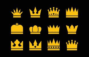 Crown Simple Luxury Icon Collection vector