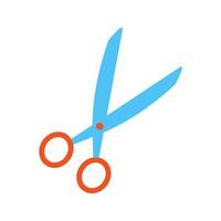 Scissors Flat Multicolor Icon vector