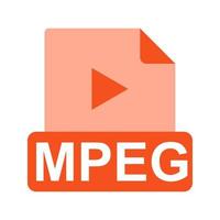 MPEG Flat Multicolor Icon vector