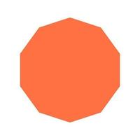 Decagon Flat Multicolor Icon vector