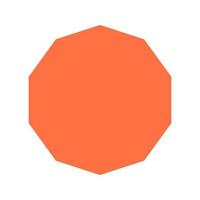 Decagon Flat Multicolor Icon vector