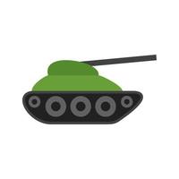 Tank II Flat Multicolor Icon vector