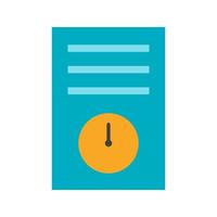 Longterm Contract Flat Multicolor Icon vector