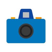 Camera Enhance Flat Multicolor Icon vector